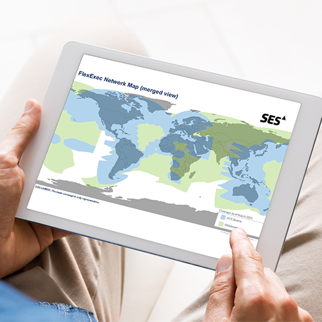 SES FlexExec Ku coverage map