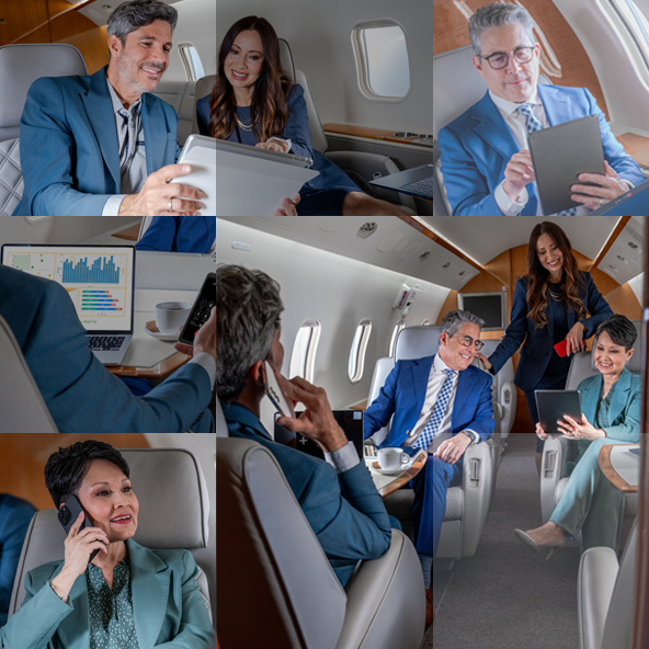 Large bandwidth user group in aircraft.