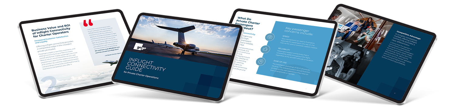 Inflight connectivity for charter operators