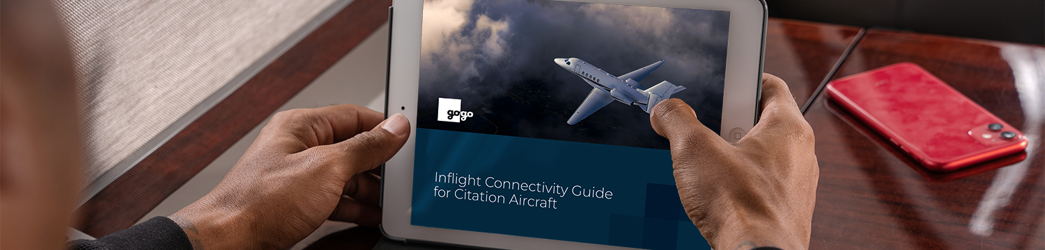 eBook - Gated - Cover on iPad - Inflight Connectivity Guide for Citation Aircraft