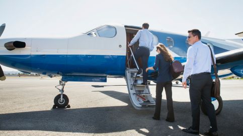 People getting on a PC-12