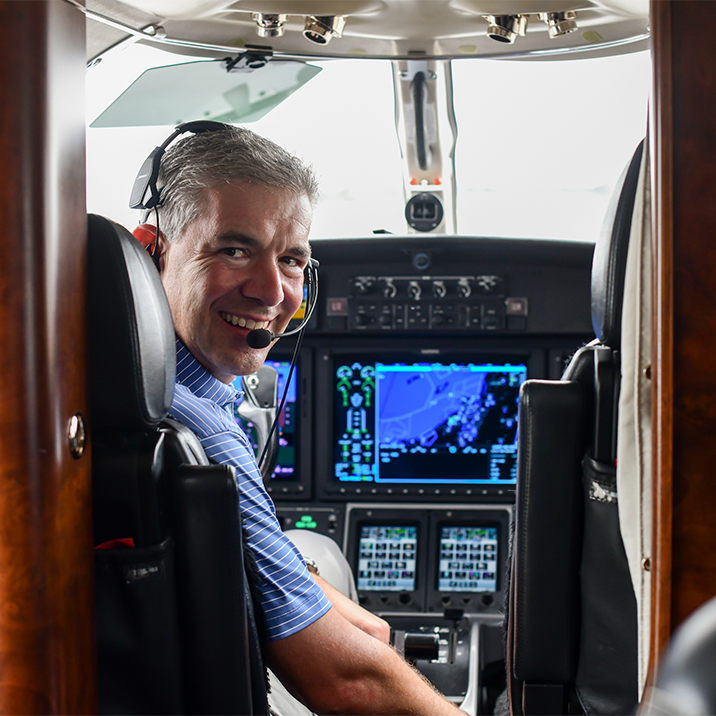 Jason Talley Sitting in the Cockpit 